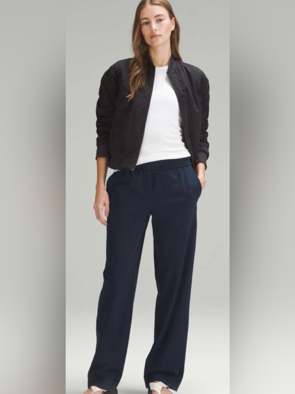 Lululemon Luxtreme Mid-Rise Straight-Leg Trouser True Navy Large